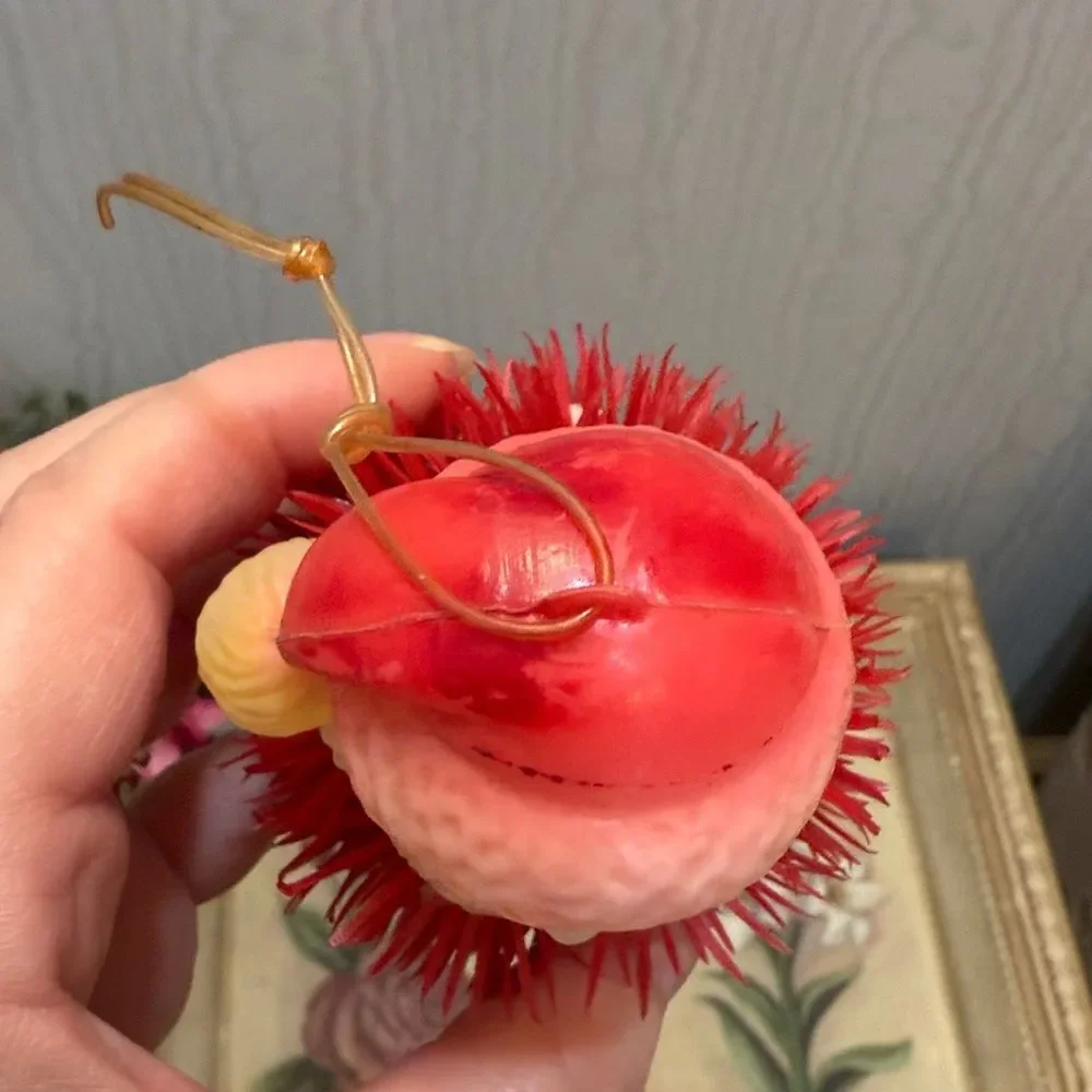 Mid Century 60s Santa Claus Christmas Ornament Plastic Head Porcupine Body VIDEO